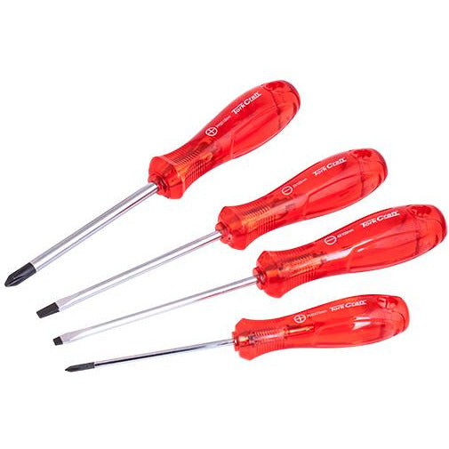 SCREW DRIVER SET PVC 4PC SL4 X100MM.SL5 X100MM. PH0 X75MM. PH2 X100MM - Power Tool Traders
