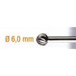 STEEL MILLING CUTTER 6MM. BALL. SH.3MM - Power Tool Traders