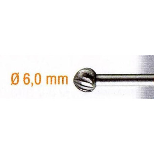 STEEL MILLING CUTTER 6MM. BALL. SH.3MM - Power Tool Traders