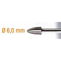 STEEL MILLING CUTTER 6MM.CONE.SH3MM - Power Tool Traders