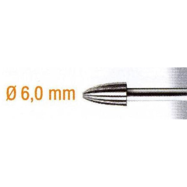 STEEL MILLING CUTTER 6MM.CONE.SH3MM - Power Tool Traders