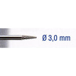 TUNGSTEN CARIDE CUTTER 3MM. CONE. SH 3MM - Power Tool Traders