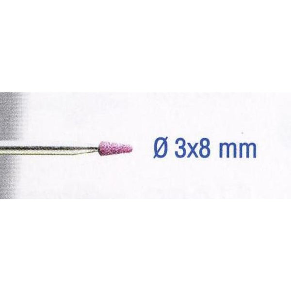 RUBY GRINDING STONES 3X8MM.CONE.SH2.35MM.2PCS - Power Tool Traders