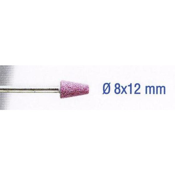 RUBY GRINDING STONES 8X12MM.CONE.SH3MM.2PCS - Power Tool Traders