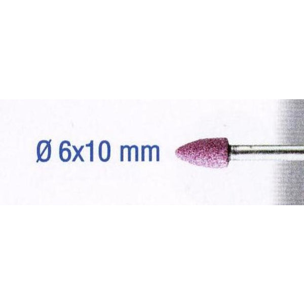 RUBY GRINDING STONES 6X10MM.BULET.SH3MM.2PCS - Power Tool Traders