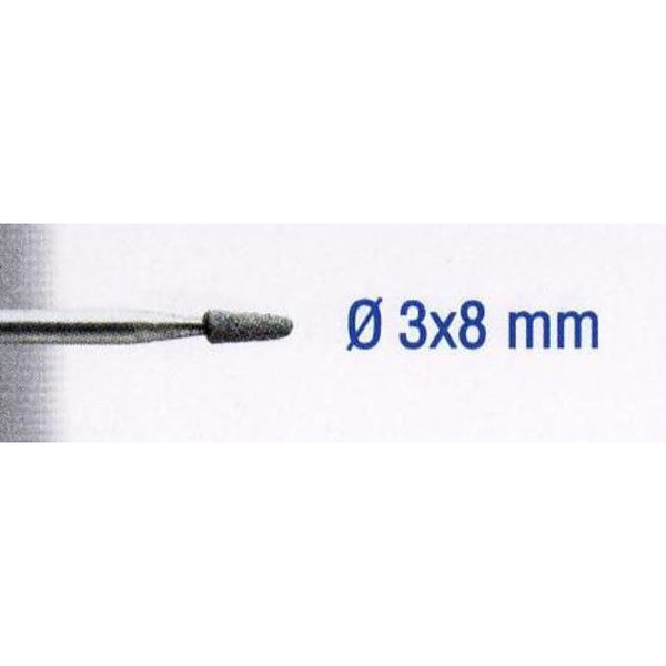 SILICON CARBIDE STONES 3X8MM.CONE.SH2.35MM.2PCS - Power Tool Traders