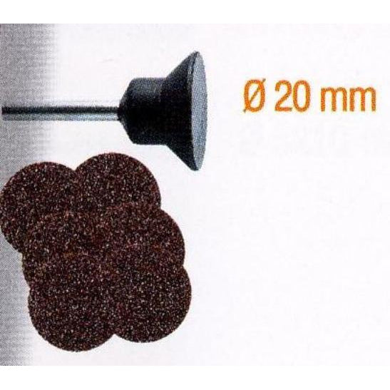 BACKING PAD 20MM.SH 3.2MM + SANDING DISCS.6PCS - Power Tool Traders