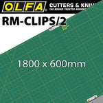 OLFA MAT SET 900 X 600MM x 2 INCL 2 JOINING CLIPS FOR ROTARY CUTTERS - Power Tool Traders