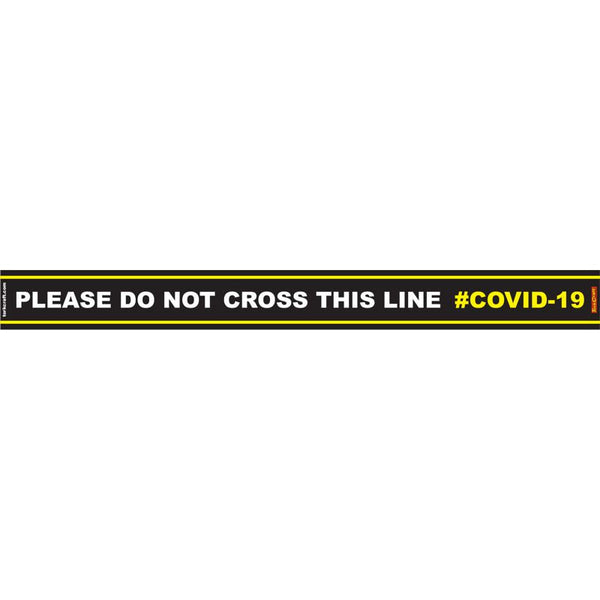 BLACK DO NOT CROSS - 800MM X 80MM SOCIAL DISTANCING STRIPS