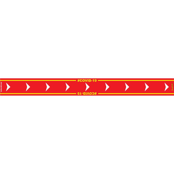 RED ARROW RIGHT - 800MM X 80MM SOCIAL DISTANCING STRIPS