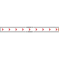 WHITE ARROW RIGHT - 800MM X 80MM SOCIAL DISTANCING STRIPS