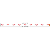 WHITE ARROW DOWN - 800MM X 80MM SOCIAL DISTANCING STRIPS
