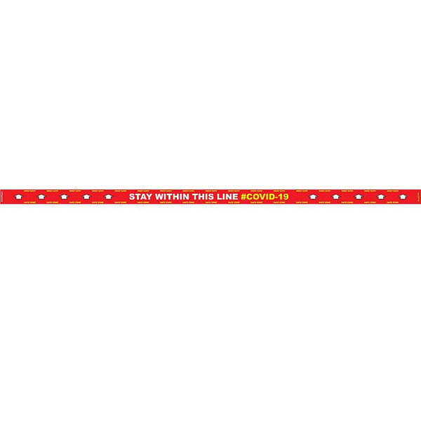 RED STAY WITHIN THIS LINE - 3000MM X 100MM SOCIAL DISTANCING STRIPS