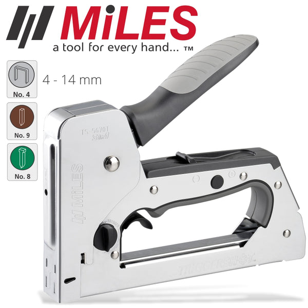 STAPLE GUN METAL BODY 18G BRAD 12-14MM/HL PIN 14MM/ STAP T50 6-14MM - Power Tool Traders