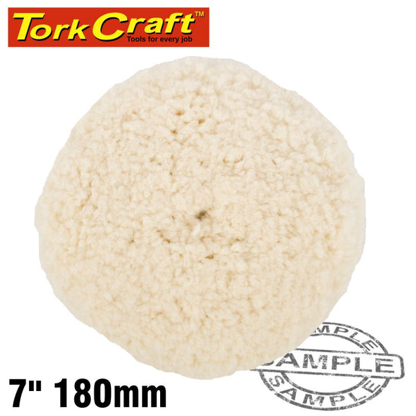 DOUBLE SIDED WOOL BUFF 7' 180MM WITH M14 THREAD - Power Tool Traders