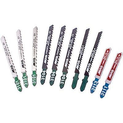JIGSAW BLADE BOX SET 10 PIECE 3X3101 3X3104 2X3106-K 1X3111 1X3113 - Power Tool Traders