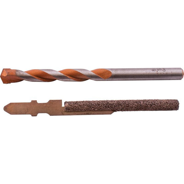 JIGSAW BLADE UNIV. SET CARBIDE RASP 6MM 100/75 + DRILL BIT 6X60X100MM - Power Tool Traders