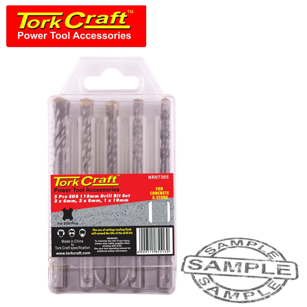 SDS 110MM  DRILL BIT SET 5PC 2 X6MM, 2 X 8MM, 1X10MM - Power Tool Traders