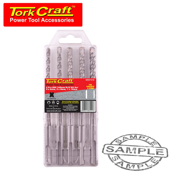 SDS 160MM  DRILL BIT SET 5PC 2 X6MM, 2 X 8MM, 1X10MM - Power Tool Traders