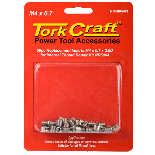 THREAD REPAIR KIT M4 X 0.7 X 2.0MM REPL. INSERTS FOR NR5004 - Power Tool Traders