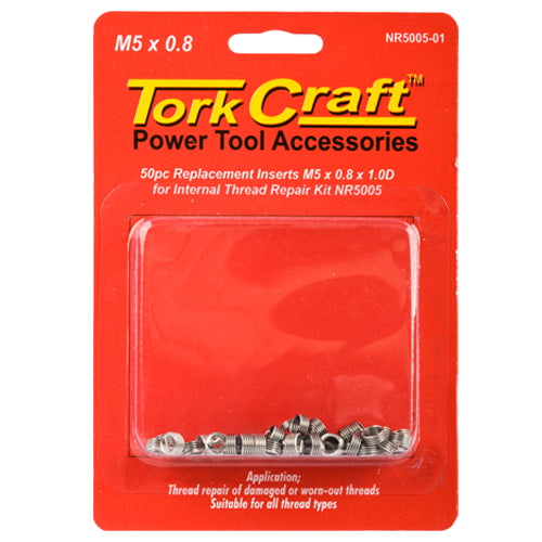 THREAD REPAIR KIT M5 X 0.8 X 1.0MM REPL. INSERTS FOR NR5005 - Power Tool Traders