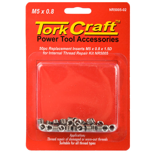 THREAD REPAIR KIT M5 X 0.8 X 1.5MM REPL. INSERTS FOR NR5005 - Power Tool Traders