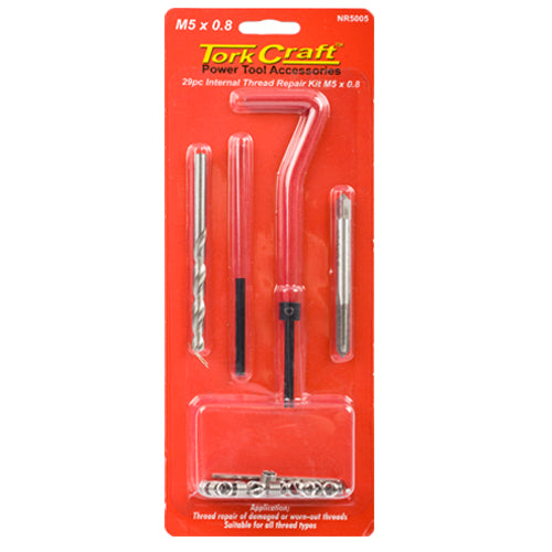 THREAD REPAIR KIT 29PC M5 X 0.8 X 1.5MM INTERNAL THREAD CARDED - Power Tool Traders