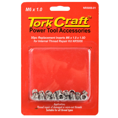 THREAD REPAIR KIT M6 X 1.0 X 1.0MM REPL. INSERTS FOR NR5006 - Power Tool Traders