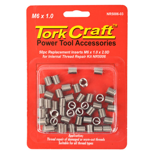 THREAD REPAIR KIT M6 X 1.0 X 2.0MM REPL. INSERTS FOR NR5006 - Power Tool Traders