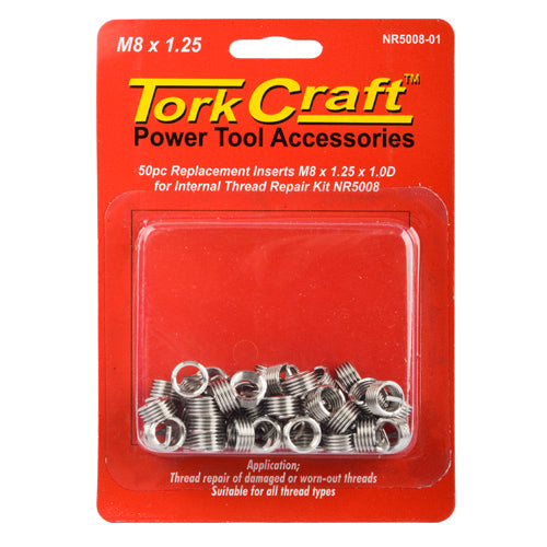 THREAD REPAIR KIT M8 X 1.25 X 1.0MM REPL. INSERTS FOR NR5008 - Power Tool Traders
