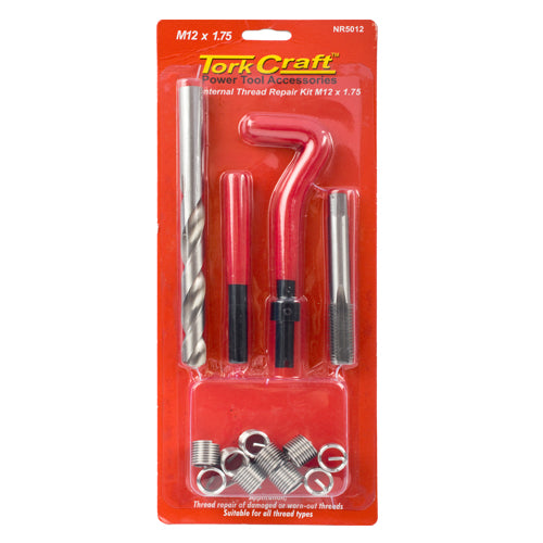 THREAD REPAIR KIT 14PC M12 X 1.75 X 1.5MM INTERNAL THREAD CARDED - Power Tool Traders
