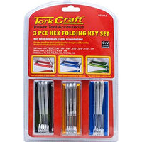 3PC FOLDING HEX KET SET - Power Tool Traders