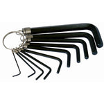 10PC HEX ALLEN KEY SET ON KEY RING SIZES- 1.5,2,2.5,3,4,5,5.5,6,8,10MM - Power Tool Traders