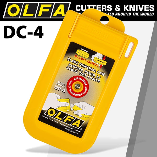 OLFA BLADE DISPOSAL CASE WITH PUSH-OPEN LID - Power Tool Traders