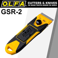 OLFA COMPACT SLIM GLASS SCRAPER S/STEEL BLADE 40MMX18MM INC 6 BLADES - Power Tool Traders