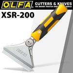 OLFA HEAVY DUTY SCRAPER 200MM WITH 0.8MM BLADE AND SAFETY BLADE COVER - Power Tool Traders