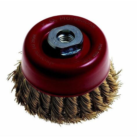 WIRE CUP BRUSH KNOTTED 100MM - Power Tool Traders