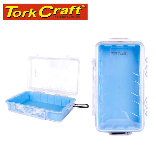 MICRO CASE BLUE 247 X 143 X 66MM SIL./LINER WITH CARABIN.CLIP - Power Tool Traders