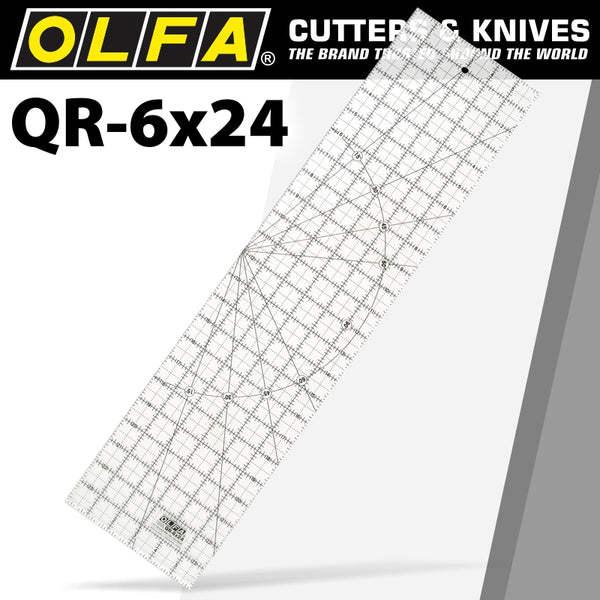 QUILT RULER IMPERIAL 6IN X 24IN - Power Tool Traders