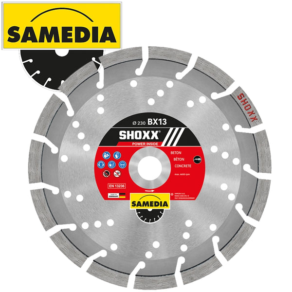 DIAMOND BLADE 115MM SEGMENTED IND REINF. CONCRETE LONG LIFE SHOXX BX13 - Power Tool Traders