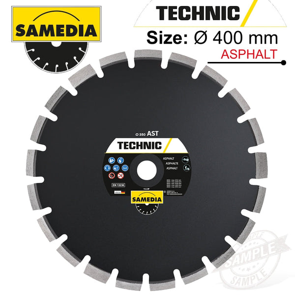 DIAMOND BLADE SEGMENTED 400MM X 25.4 IND ASPHALT TECHNIC AST