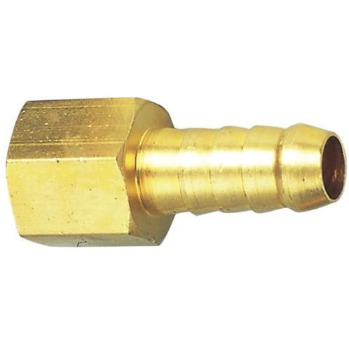 HOSE TAIL CONNECTOR BRASS 1/4F X 8MM - Power Tool Traders