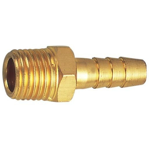 HOSE TAIL CONNECTOR BRASS 1/4M X 10MM - Power Tool Traders