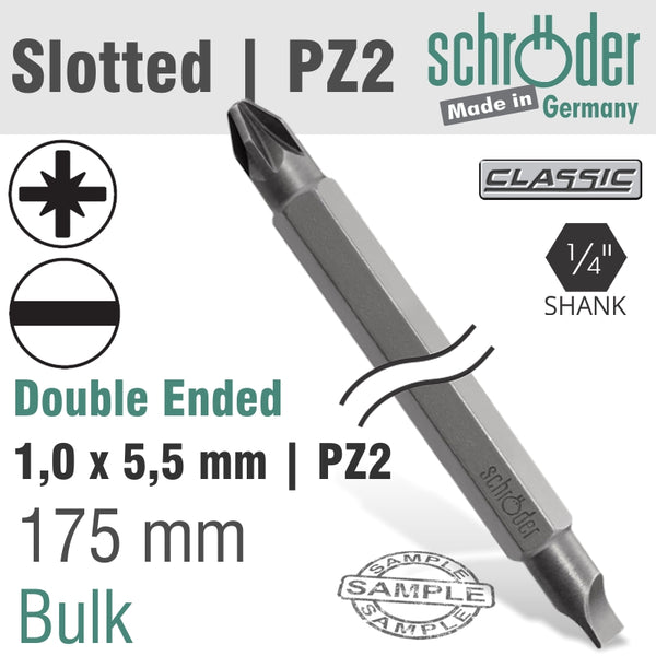 D/E 1.0X5.5SL X PZ2 175MM BIT - Power Tool Traders