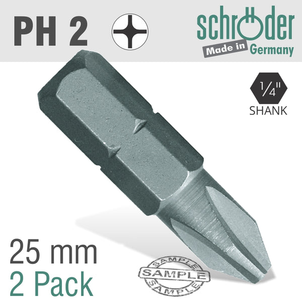PHIL.NO.2X25MM CLASSIC BIT 2CD - Power Tool Traders