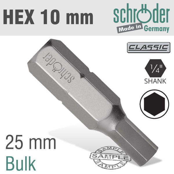 HEX/ALLEN 10MM X 30MM INS.BIT BULK - Power Tool Traders