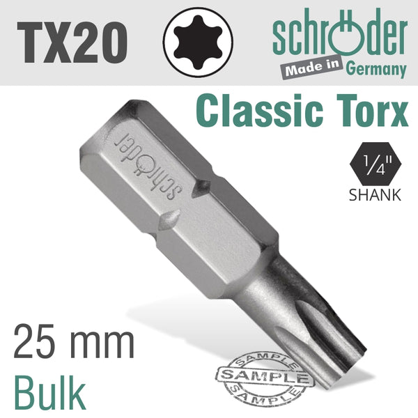 TORX TX 20 CLASSIC BIT 25MM - Power Tool Traders