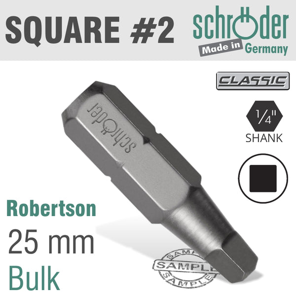 SQUARE RECESS NO.2 INSERT BIT - Power Tool Traders