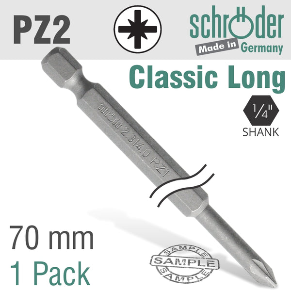 POZI.NO.2 70MM POWER BIT 1 PACK - Power Tool Traders
