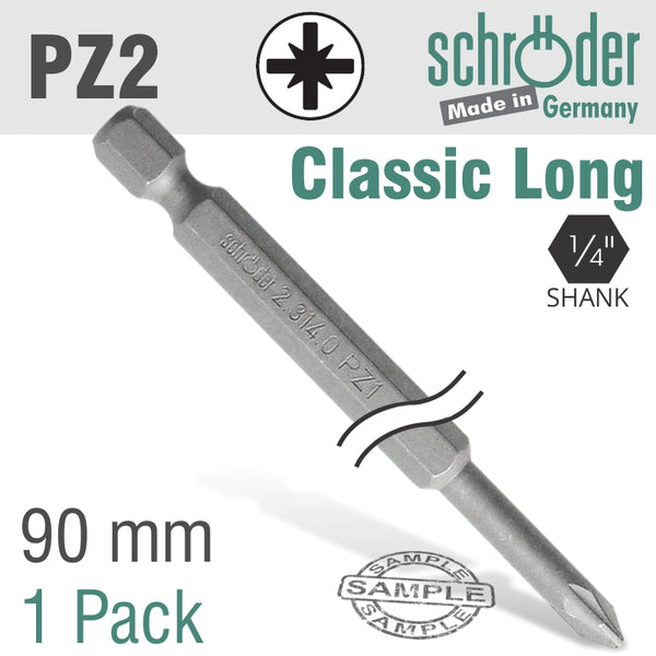 POZI.NO.2 90MM POWER BIT 1PACK - Power Tool Traders